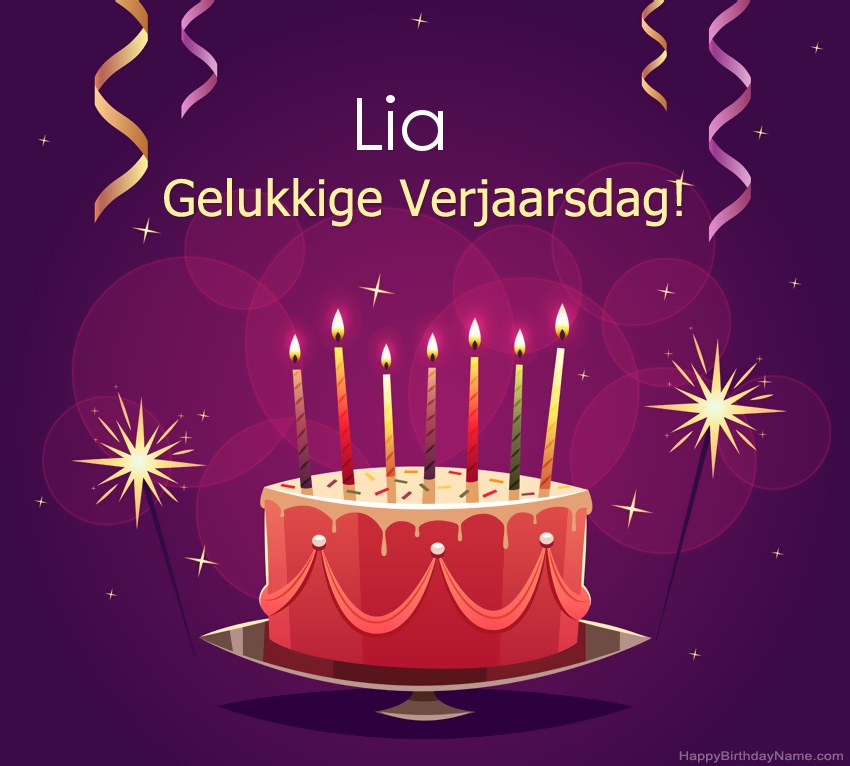 Snaakse groete vir gelukkige verjaardag Lia-foto