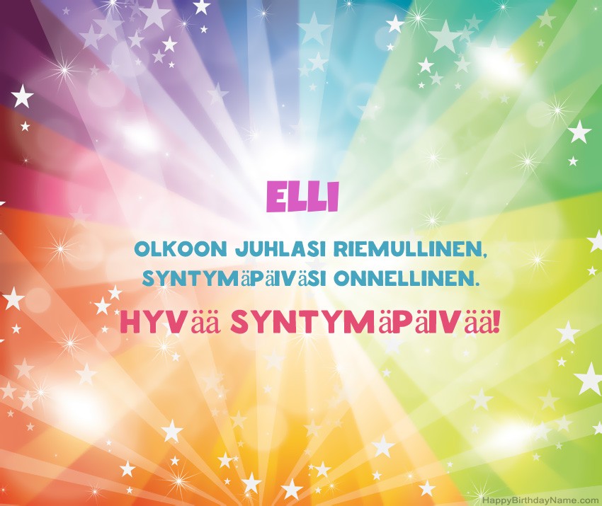 Lataa onnellinen Syntymäpäivä Elli