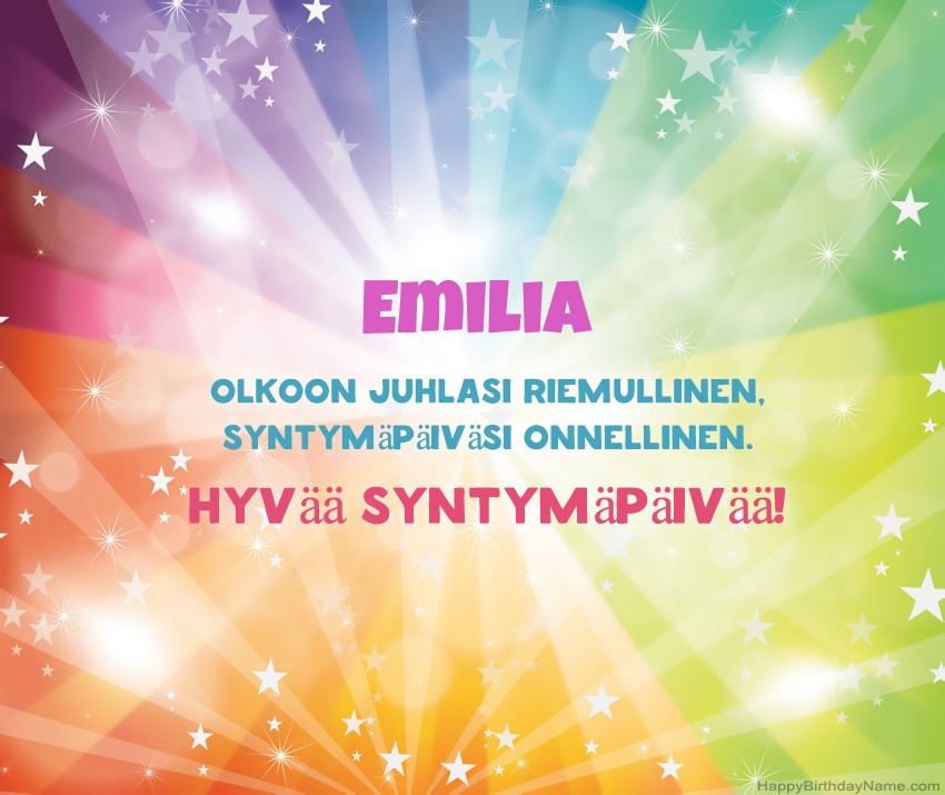 Lataa onnellinen Syntymäpäivä Emilia