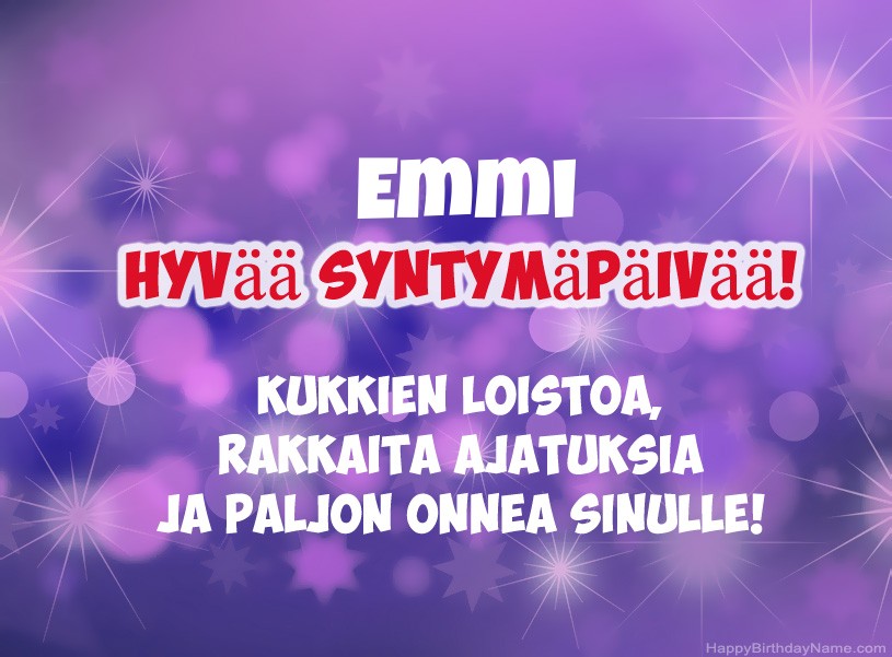 Onnittelut Emmi onnea!