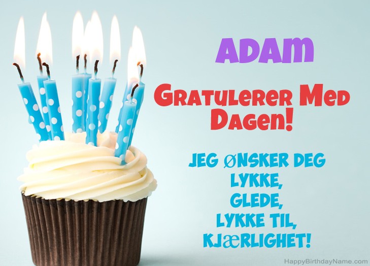 Gratulerer med fødselsdagen Adam, vakre bilder