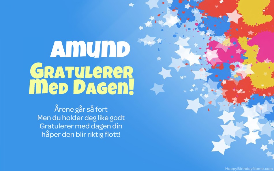 Gratulerer med Amund fødselsdag