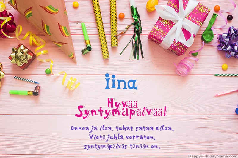 Hyvää Syntymäpäiväkuvaa Iina