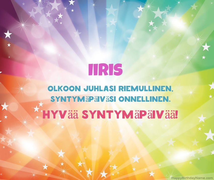 Lataa onnellinen Syntymäpäivä Iiris