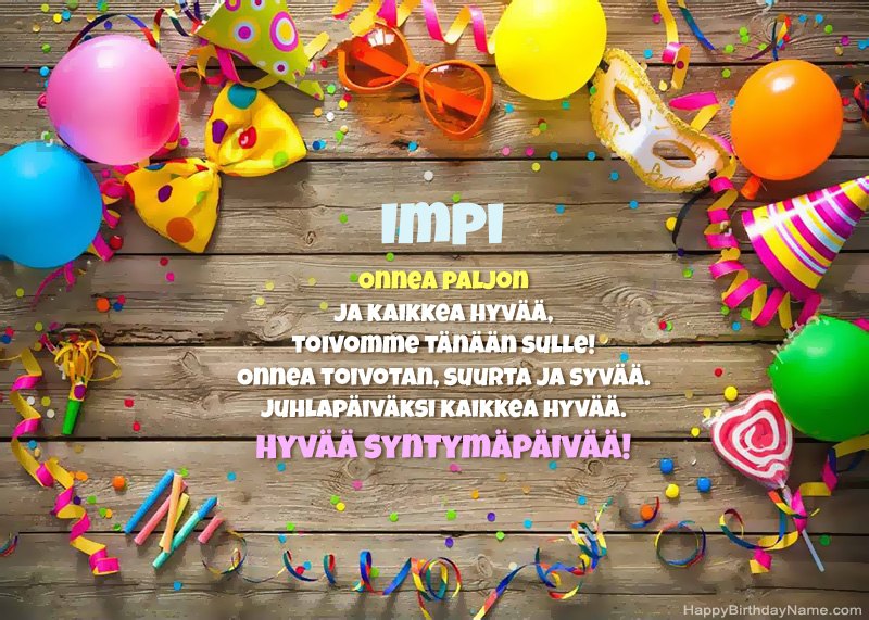 Cool Happy Birthday kortti Impi