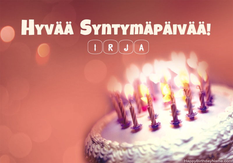 Hyvää Syntymäpäiväkorttia Irja