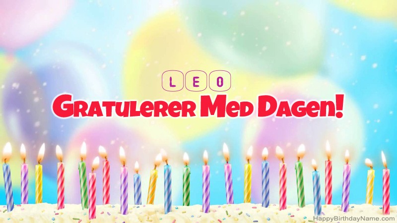Gratulerer med Gratulerer med Leo fødselsdag