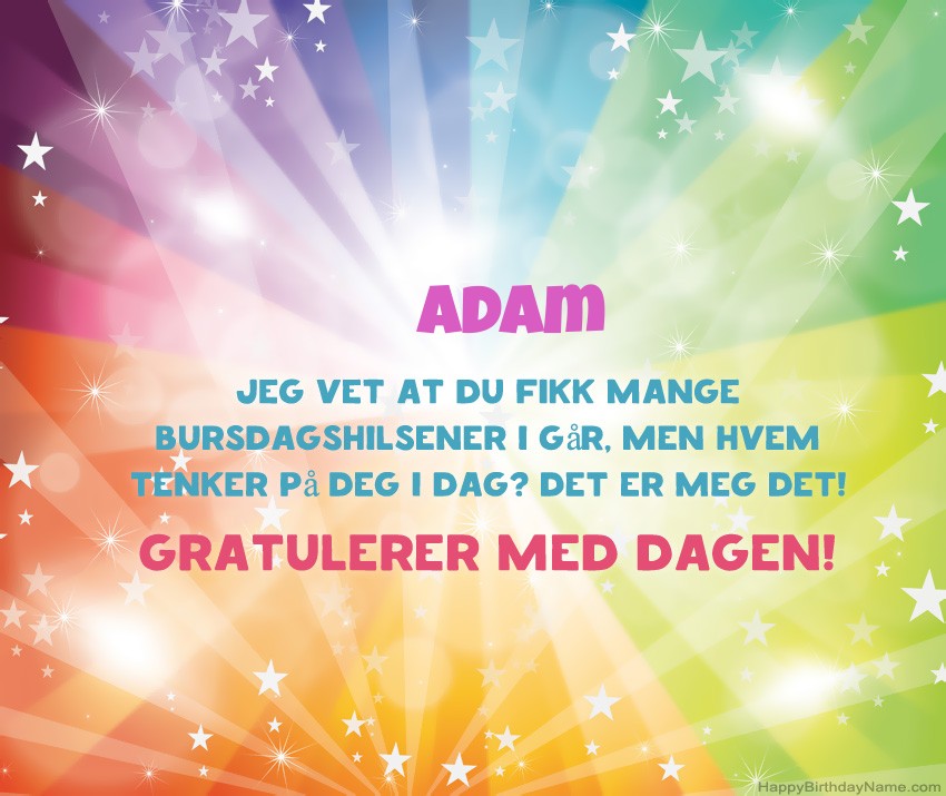 Last ned bilde for Gratulerer med fødselsdagen Adam