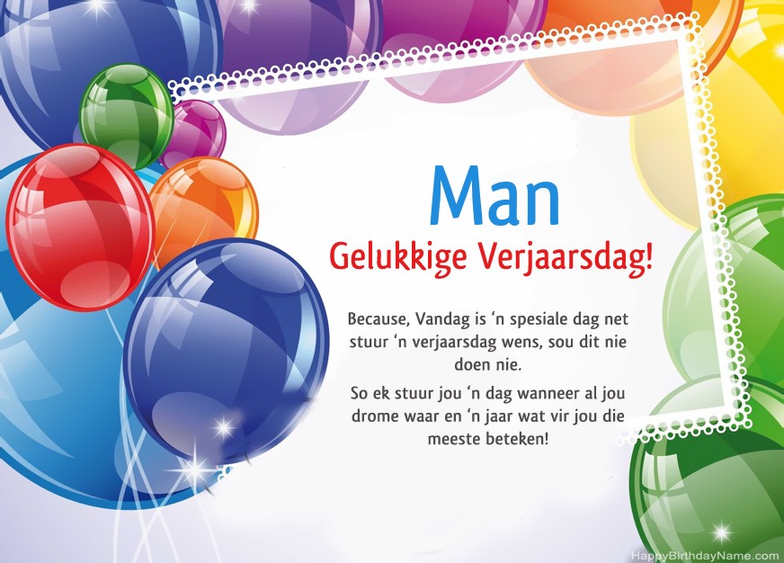 Man Geseënde verjaardag!