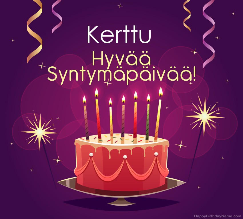 Lasten onnittelut Kerttu Syntymäpäivästä