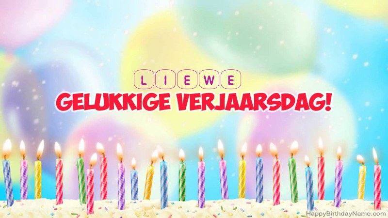 Snaakse gelukkige verjaardagkaartjies Liewe