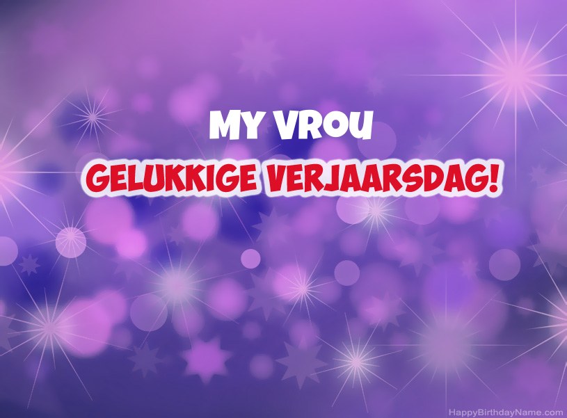 Pragtige foto's vir Happy Birthday My Vrou