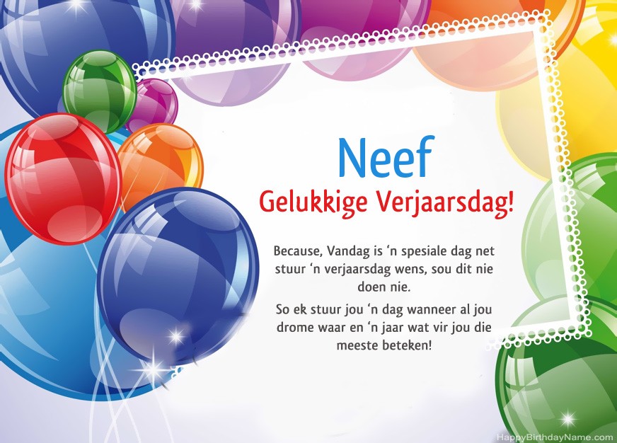 Neef Geseënde verjaardag!