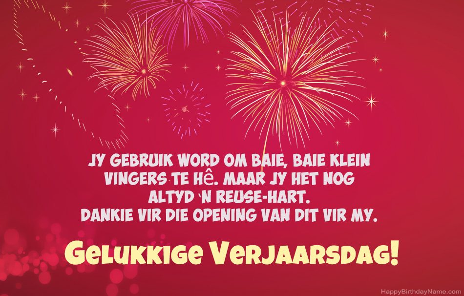 Gelukkige verjaardag, pragtige gedigte