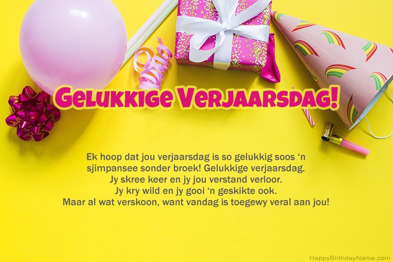 Gelukkige verjaardag in prosa