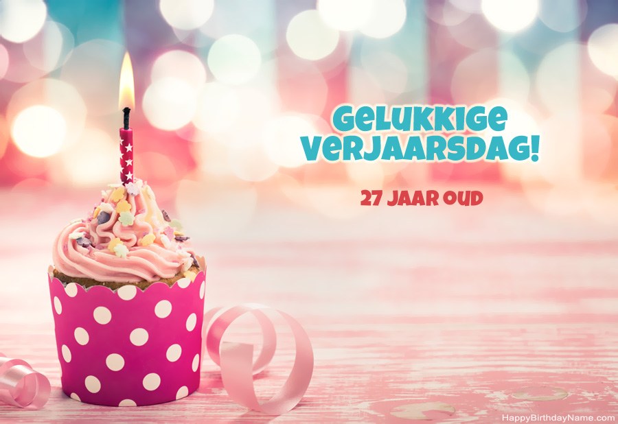 Laai die gelukkige verjaardagkaartjie 27-jarige meisie gratis af