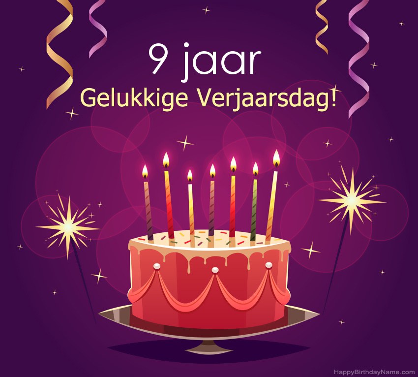 Snaakse groete vir gelukkige verjaardagfoto's van 9-jarige seun