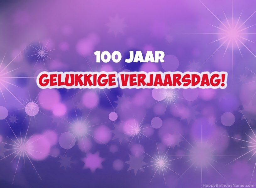 Pragtige foto's vir Happy Birthday 100 jaar oue man