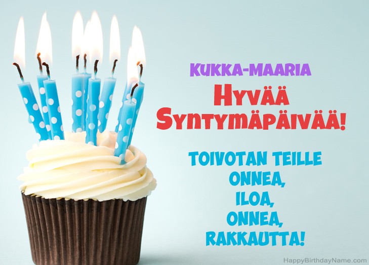 Lataa Happy Birthday Card Kukka-Maaria ilmaiseksi