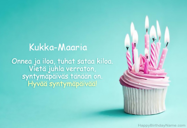 Lataa Happy Birthday Card Kukka-Maaria ilmaiseksi