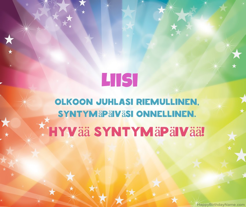 Lataa onnellinen Syntymäpäivä Liisi