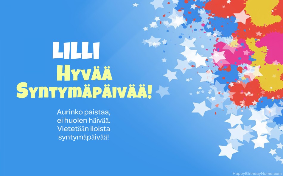 Kauniita kuvia Lilli-onnea