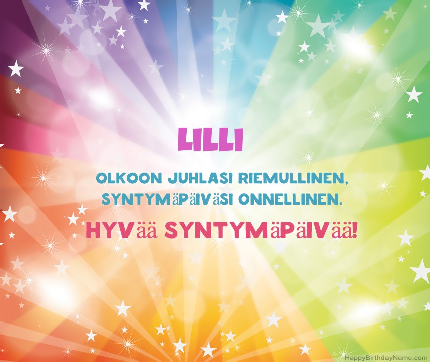 Lataa onnellinen Syntymäpäivä Lilli