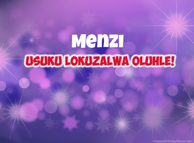 Izithombe ezinhle ze-Happy Birthday ye-Menzi