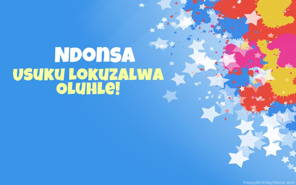 Halala ngosuku lokuzalwa lwe-Ndonsa