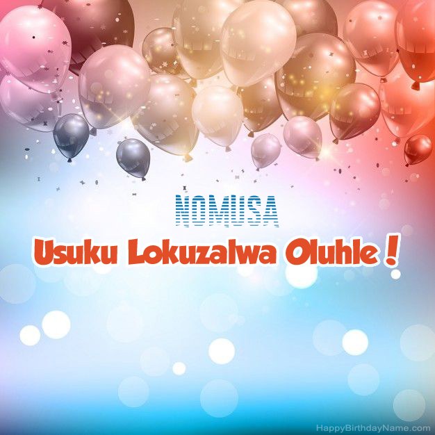 Izinkondlo ngosuku lokuzalwa lwe-Nomusa