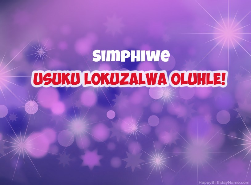 Izithombe ezinhle ze-Happy Birthday ye-Simphiwe