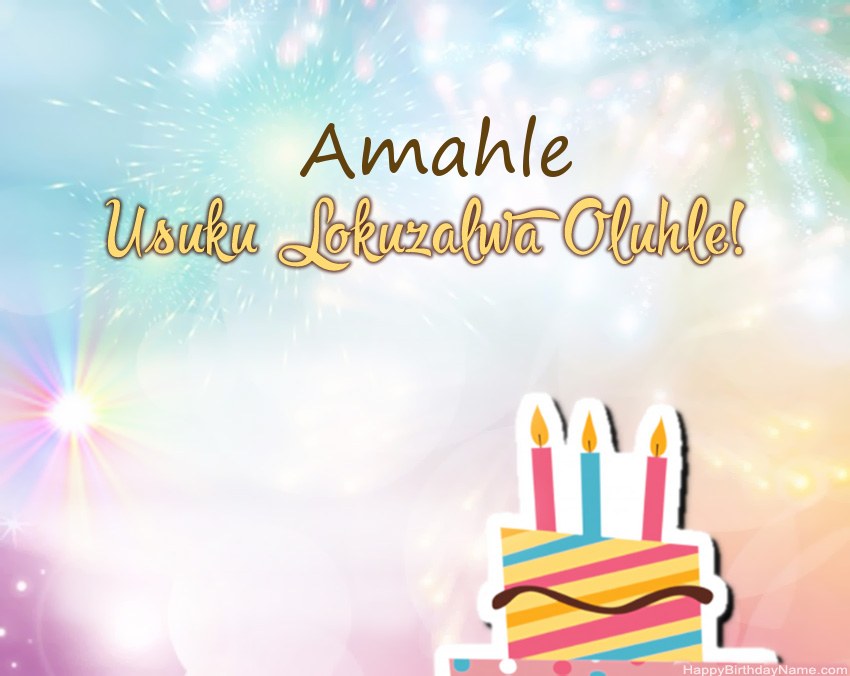 Usuku lokuzalwa oluhle Amahle evesini