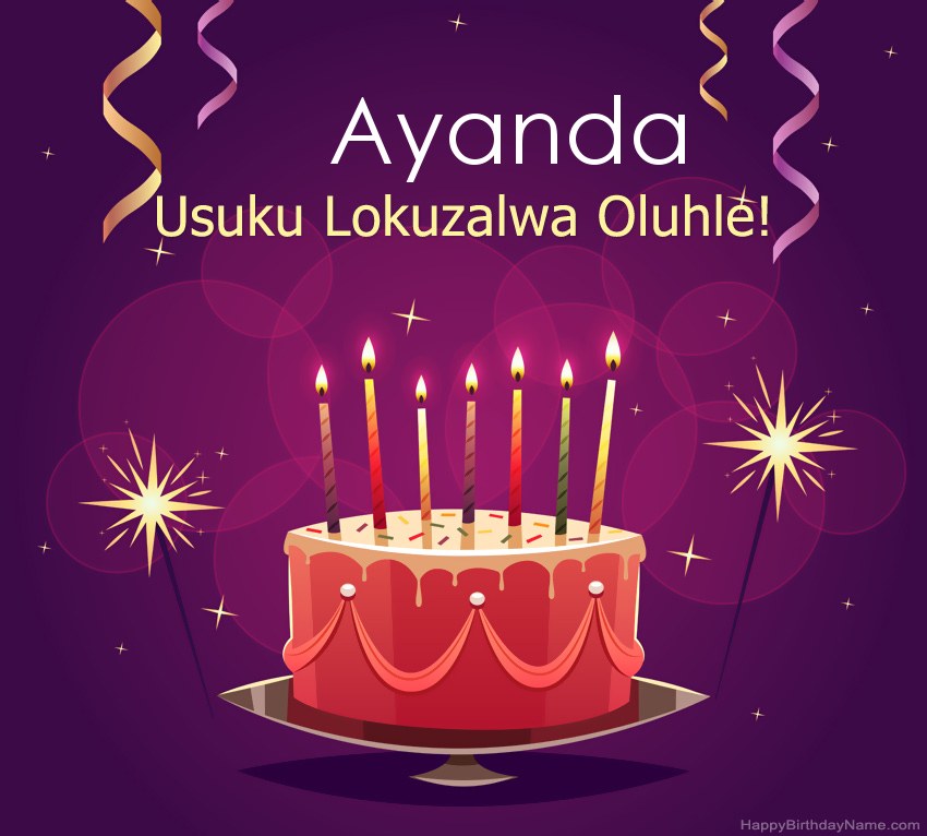 Imikhonzo emnandi yezithombe ezihle zoSuku lokuzalwa Ayanda