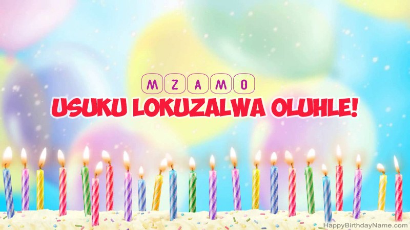 Amakhadi woSuku lokuzalwa oluMnandi lwe-Mzamo