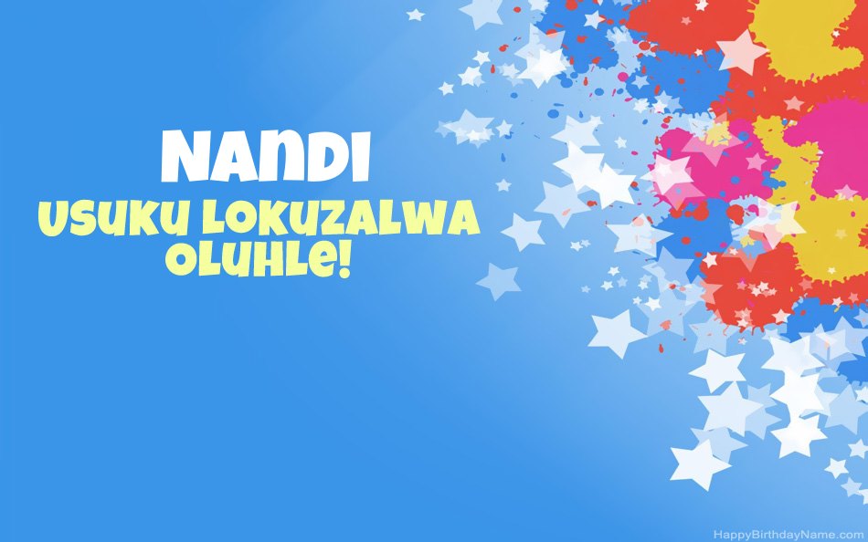 Halala ngosuku lokuzalwa lwe-Nandi