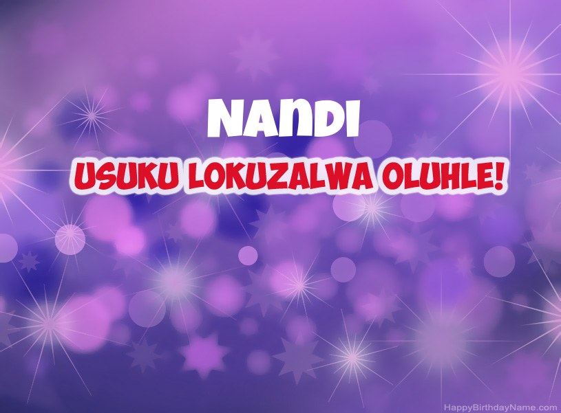 Izithombe ezinhle ze-Happy Birthday ye-Nandi