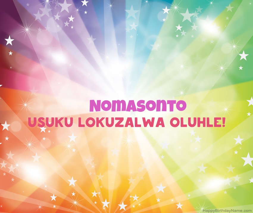Amakhadi amahle woSuku lokuzalwa oluhle lwe-Nomasonto
