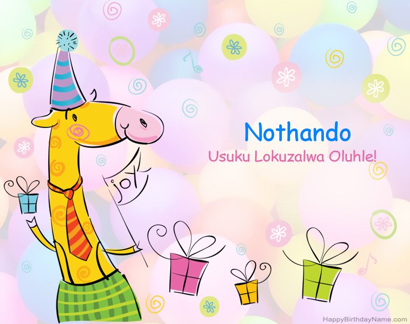 Ukuhalalisela izingane usuku oluhle lokuzalwa lwe-Nothando