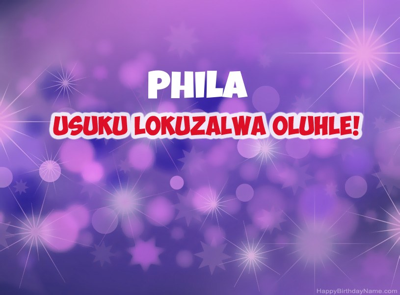 Izithombe ezinhle ze-Happy Birthday ye-Phila