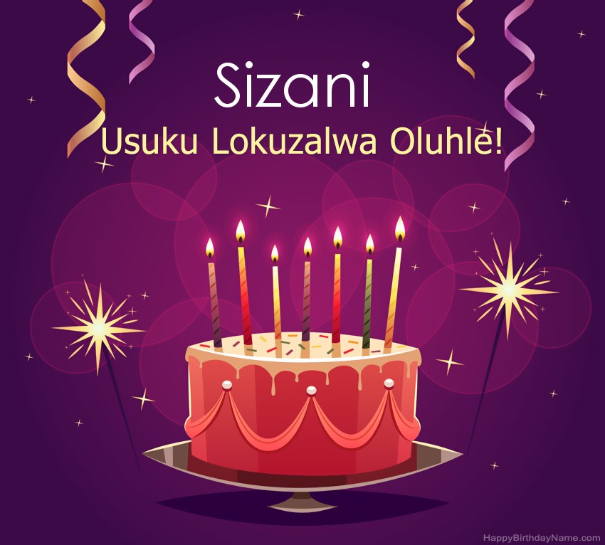 Imikhonzo emnandi yezithombe ezihle zoSuku lokuzalwa Sizani