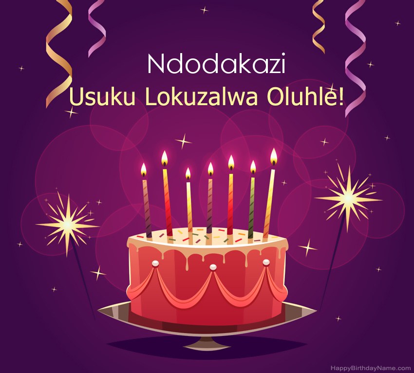 Imikhonzo ehlekisayo yezithombe ze-Happy Birthday Ndodakazi