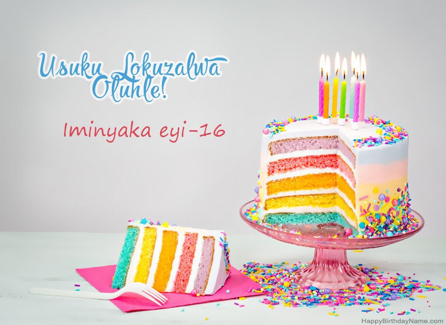 Wishes Intombazane eneminyaka engu-16 for Happy Birthday