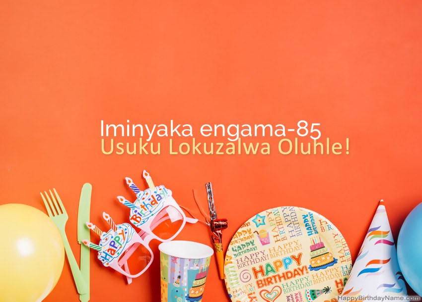 Amakhadi oSuku lwe-Owesifazane oneminyaka engama-85 ubudala Happy Birthday