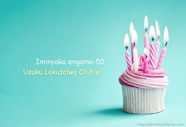 Landa isithombe se-Happy Birthday Indoda eneminyaka engama-50