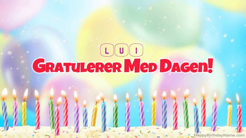Gratulerer med Gratulerer med Lui fødselsdag