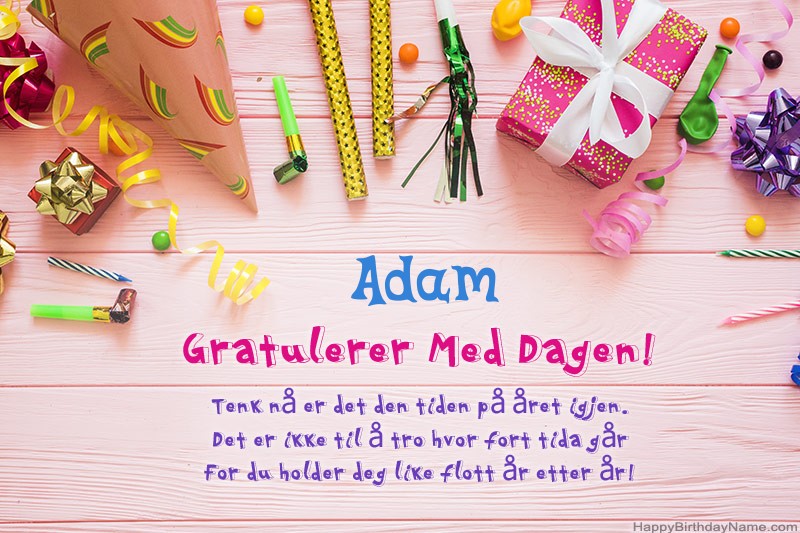 Gratulerer med fødselsdagen Adam i bilder