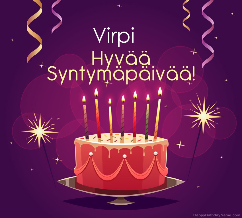 Lasten onnittelut Virpi Syntymäpäivästä