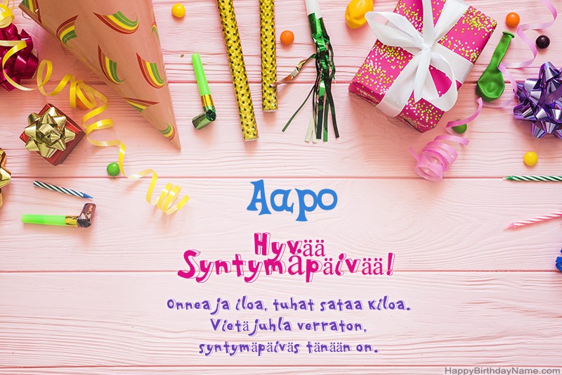 Hyvää Syntymäpäiväkuvaa Aapo