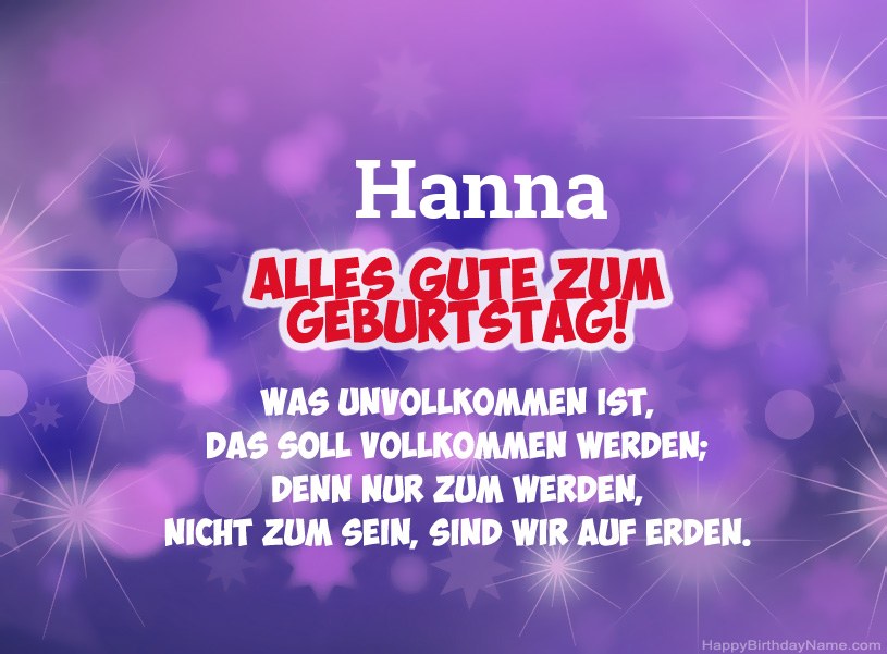 Schöne Bilder zum Geburtstag von Hanna Schöne Bilder zum Geburtstag von Hanna