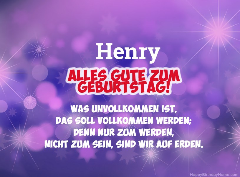 Schöne Bilder zum Geburtstag von Henry